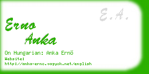 erno anka business card