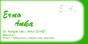 erno anka business card